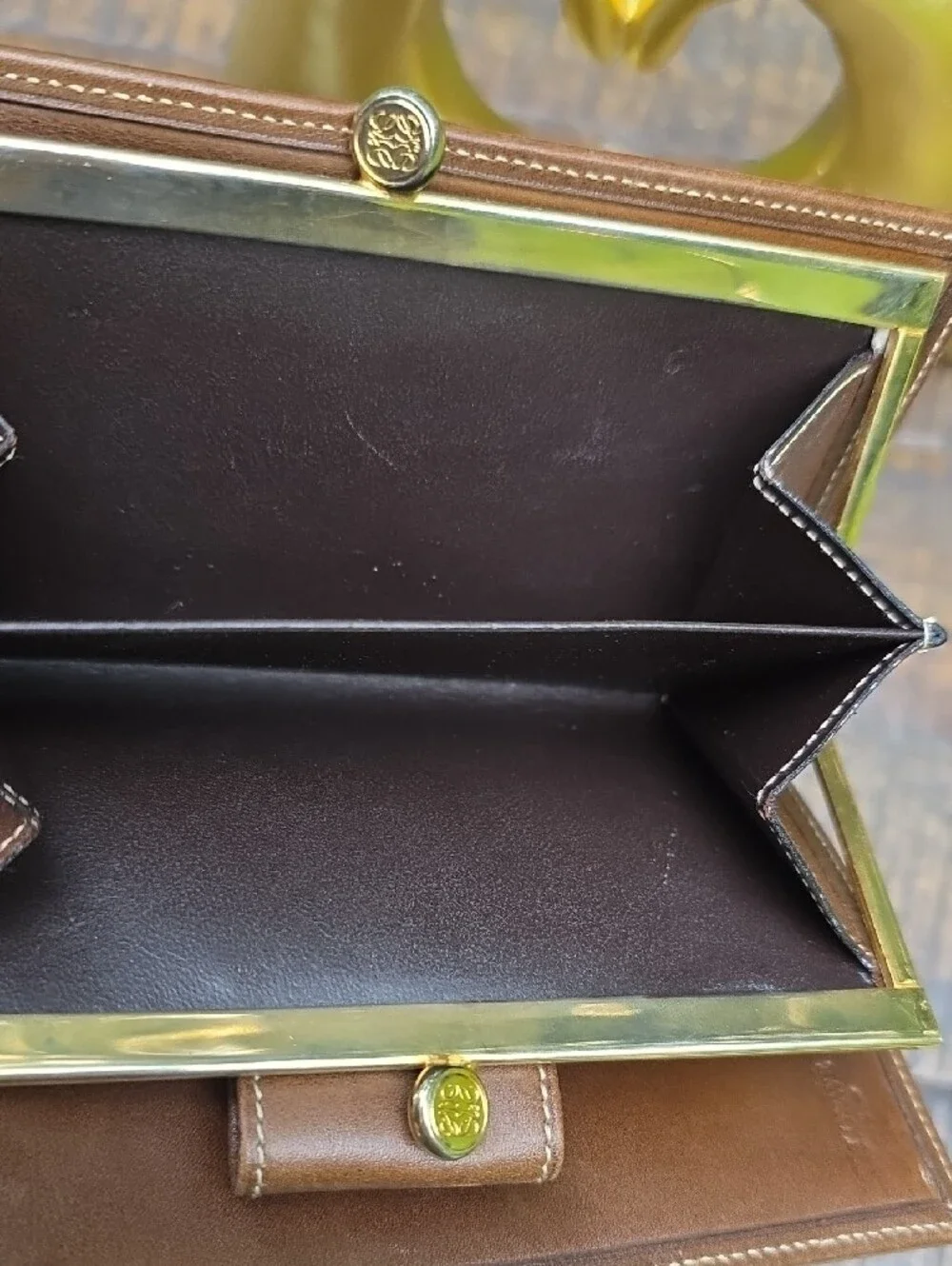 Loewe Anagram Vintage bifold Leather Wallet With Kisslock